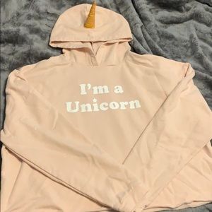 NWOT “I’m a unicorn” crop top sweatshirt